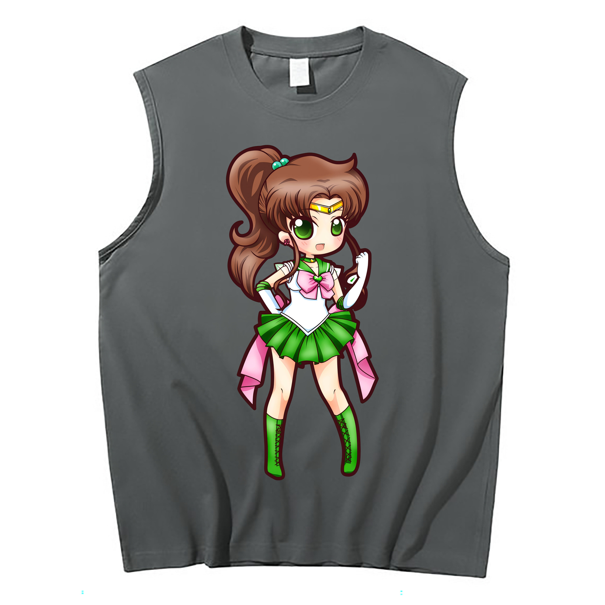 （画像用） 美少女戦士セーラームーン 木野 まこと きの まこと Sailor Moon Kino Makoto （セーラージュピター；Sailor Jupiter） コットン100％タンクトップ（フロントプリント）